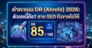 ค่าคะแนน DR(Ahrefs)2026: ตัวเลขนี้คือ? สายSEO ถึงขาดไม่ได้