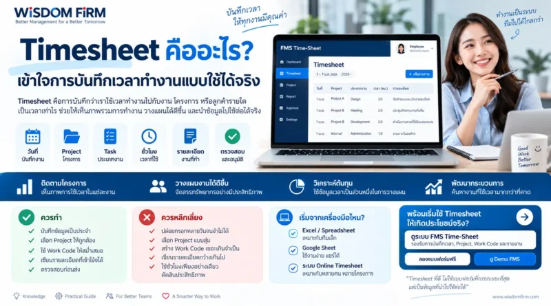 Timesheet คืออะไร? วิธีบันทึกเวลาทำงานให้ใช้ได้จริง