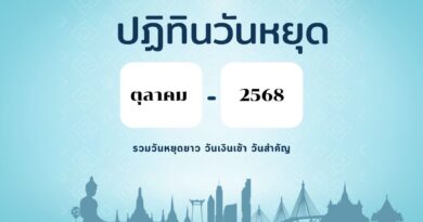 ปฏิทินวันหยุดตุลาคม 2568: รวมวันหยุดยาว วันเงินเข้า วันสำคัญ