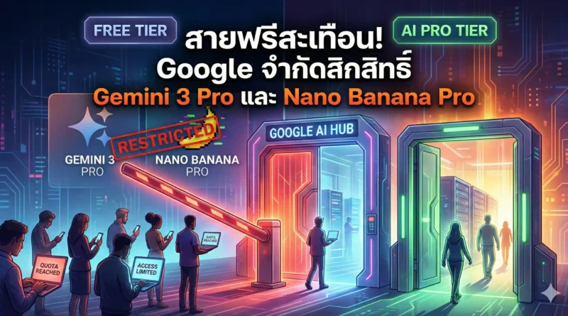 สายฟรีสะเทือน! Google จำกัด Gemini 3 Pro-Nano Banana Pro