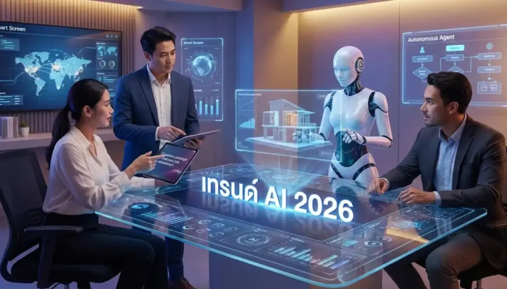 เทรนด์ AI 2026: วิธีปรับตัวทำงานกับ AI ให้รุ่งและไม่ตกงาน 1 เทรนด์ AI 2026: วิธีปรับตัวทำงานกับ AI ให้รุ่งและไม่ตกงาน
