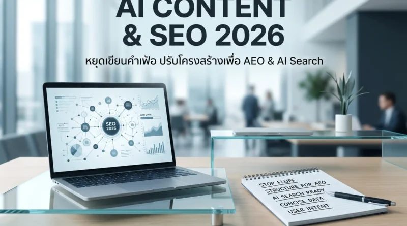 ทำเว็บด้วย AI ไม่ให้ตกอันดับ: ถอดบทเรียนเว็บคำเฟ้อ สู่โครงสร้าง SEO 2026