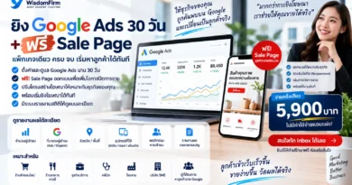 Google Ads 5,900 บาท ดูแล 30 วัน + Sale Page ฟรี