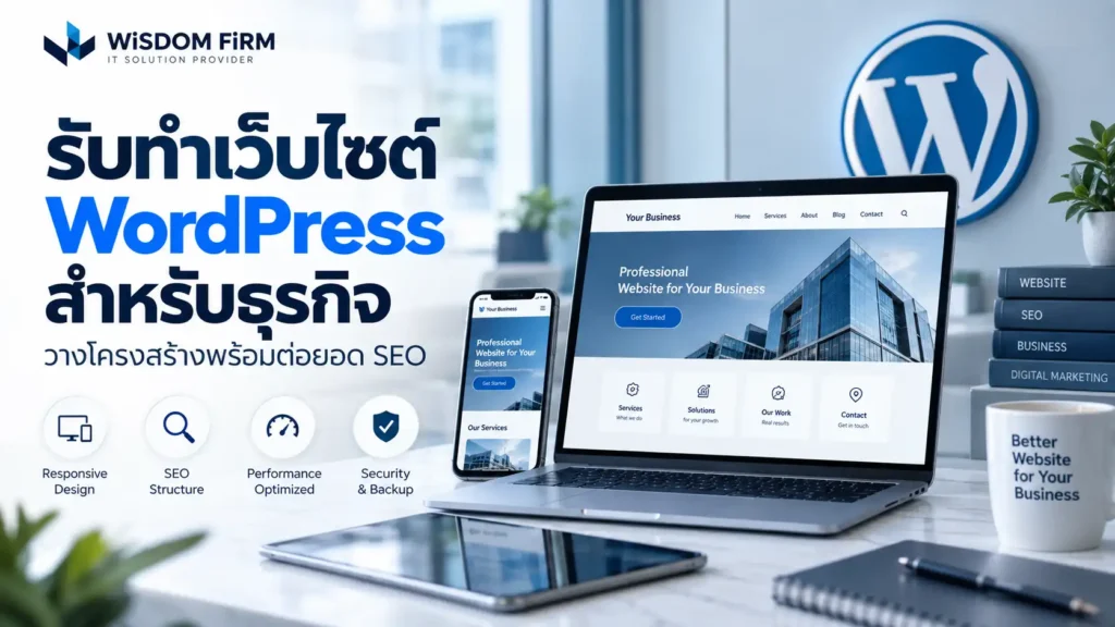 รับทำเว็บไซต์ WordPress สำหรับธุรกิจ วางโครงสร้างพร้อมต่อยอด SEO 1 รับทำเว็บไซต์ WordPress สำหรับธุรกิจ